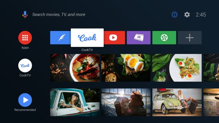 Android TV Launcher Mockup